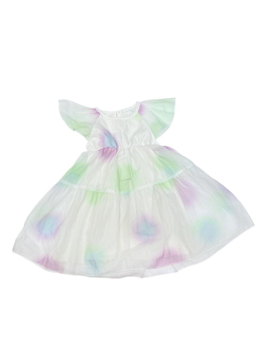 SHEIN Tie-Dye Ruffle Sleeve Dress 4T