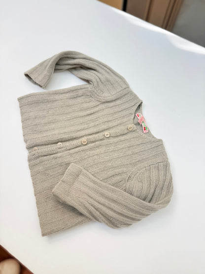 Bonpoint Gray Knit Cardigan Size 18m