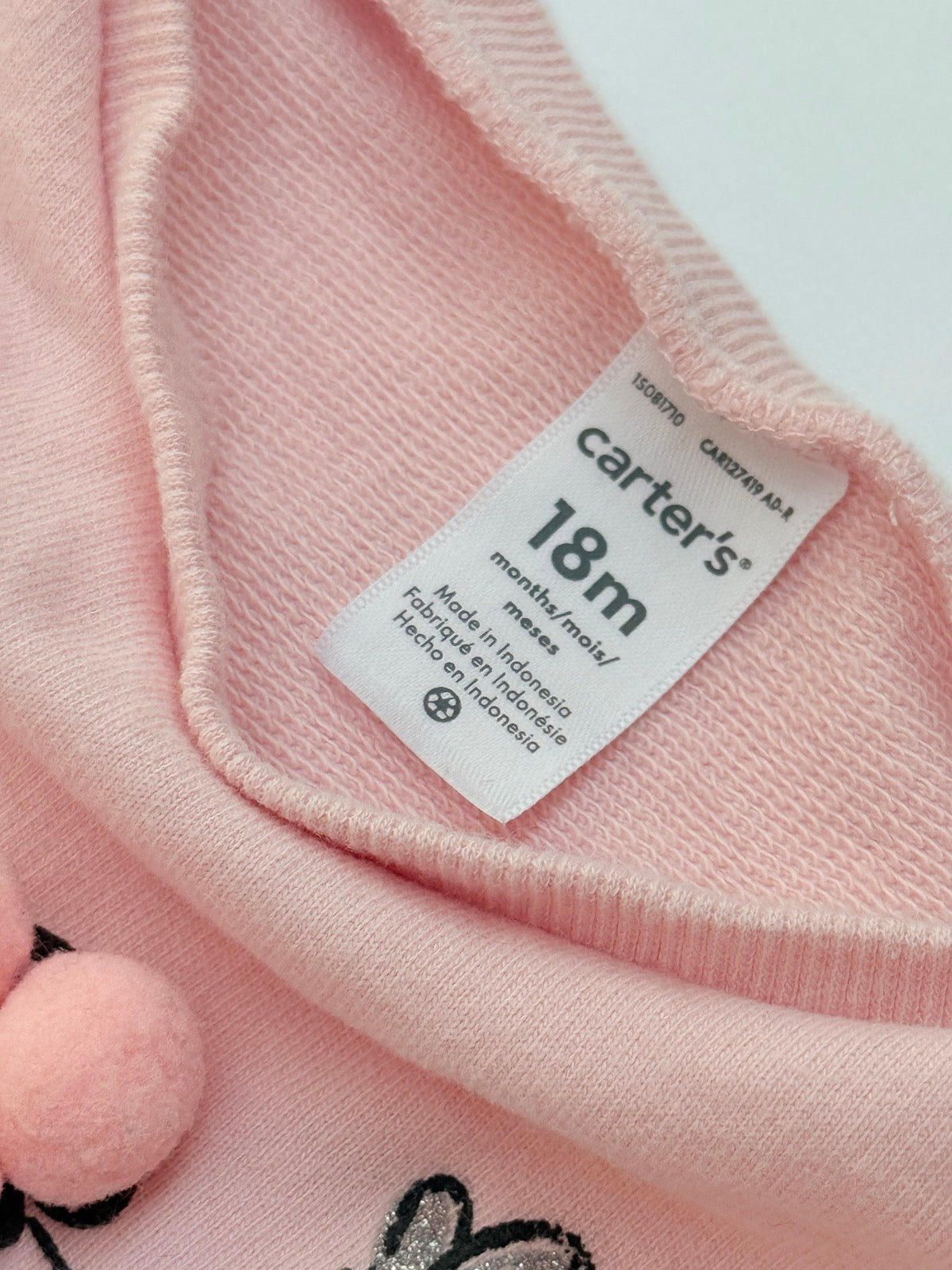 Carter's Pink Poodle Paris Hoodie 18m