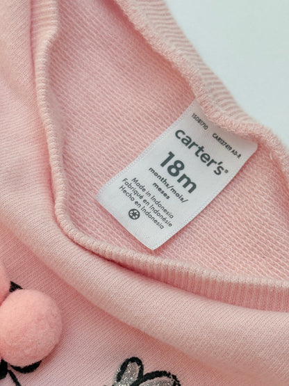 Carter's Pink Poodle Paris Hoodie 18m