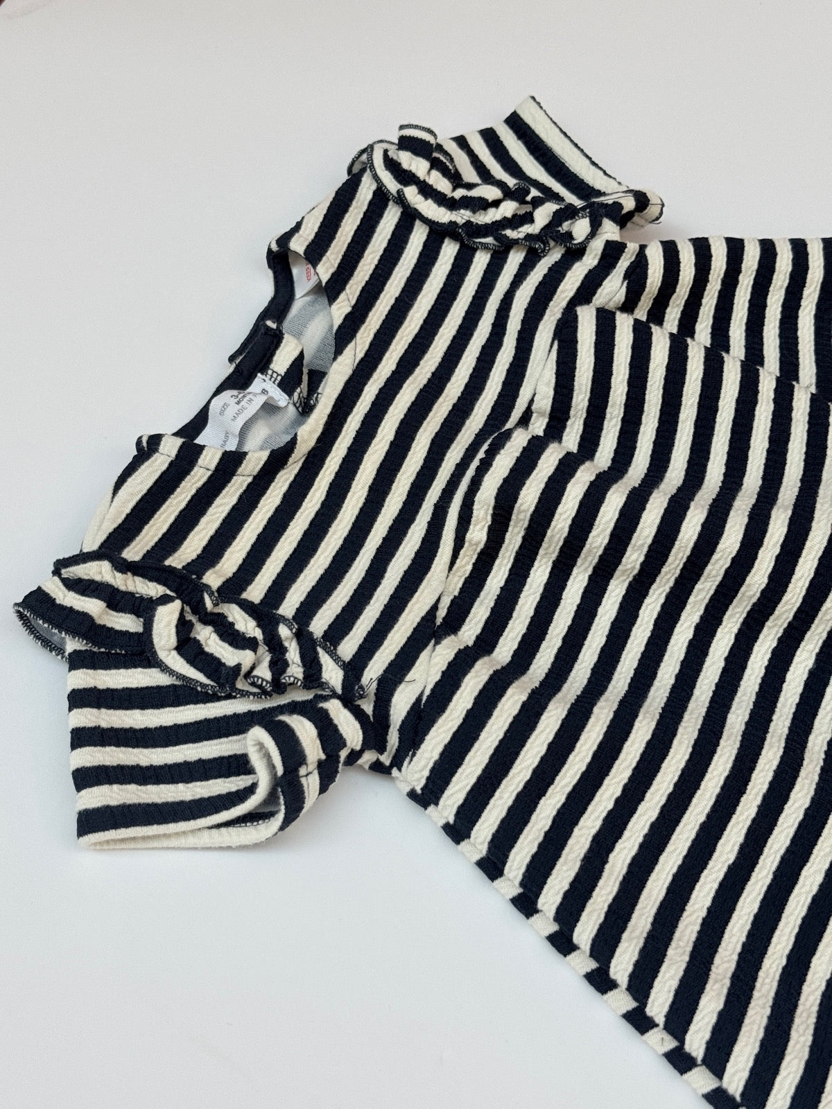 Zara Striped Ruffle Dress 3-6M