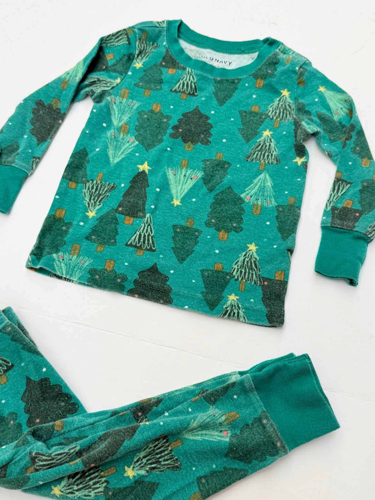 Old Navy Christmas Tree Pajama Set 12-18M