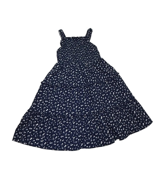 Zara Navy Floral Smocked Sundress Size 9
