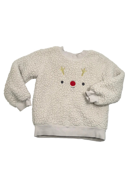 Petit Lem Holiday Rudolph Sherpa Sweatshirt Size 3