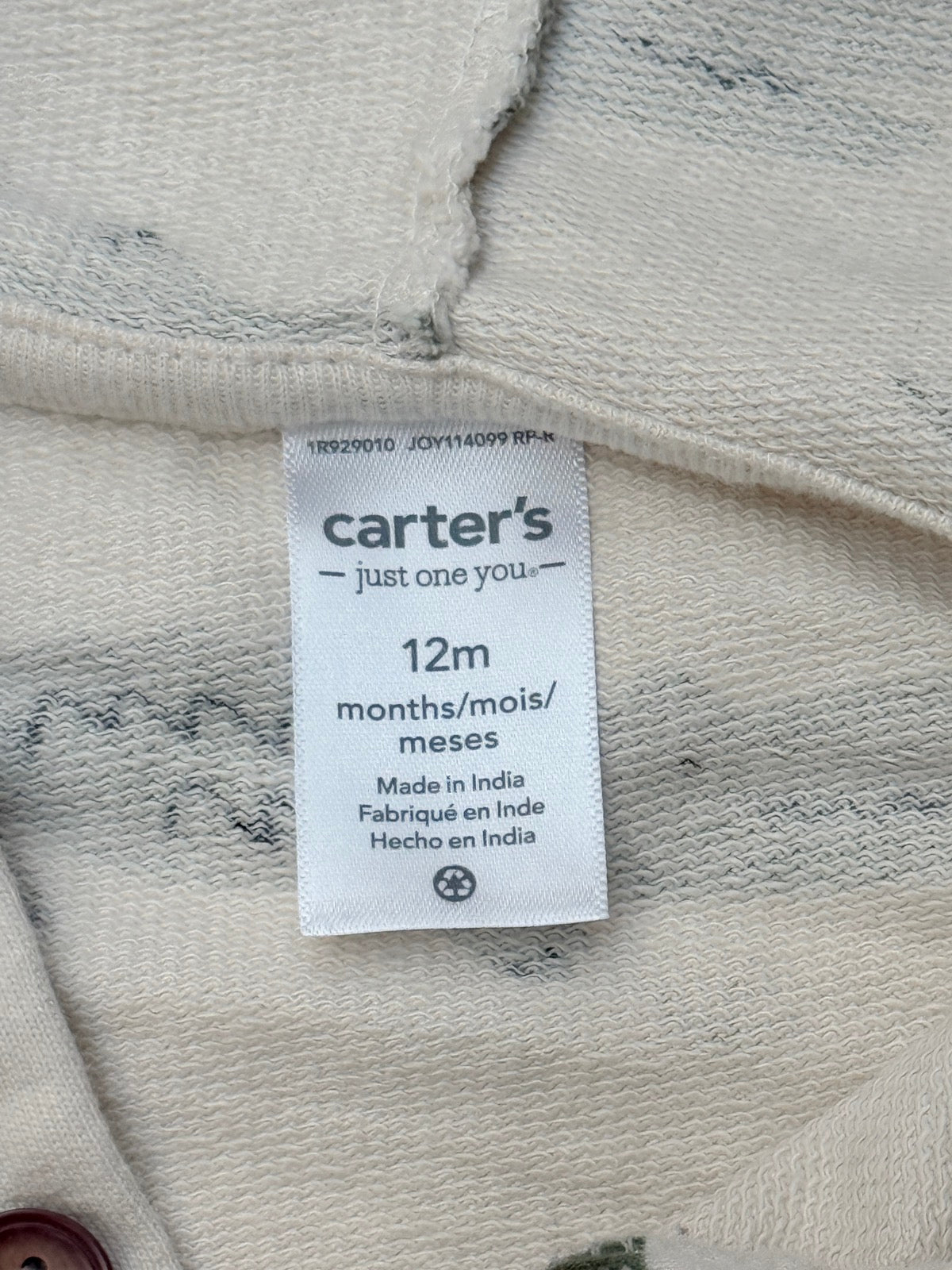 Carter's Just One You Alligator Hoodie 12M