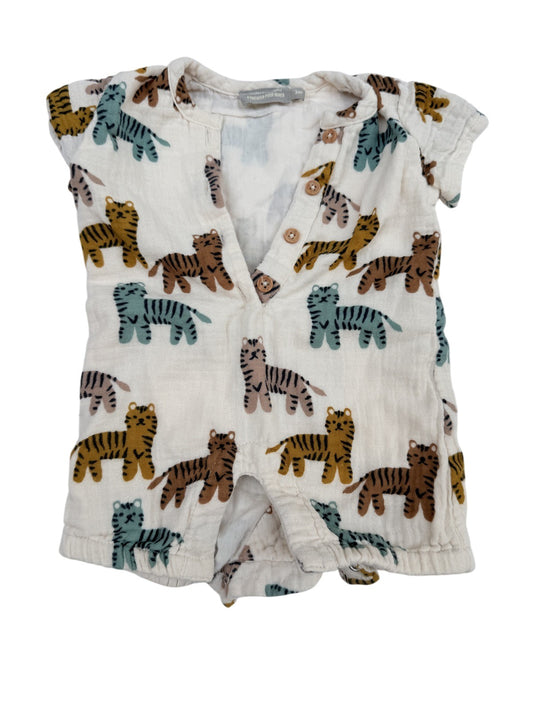 Bout'Chou Tiger Print Romper 3M