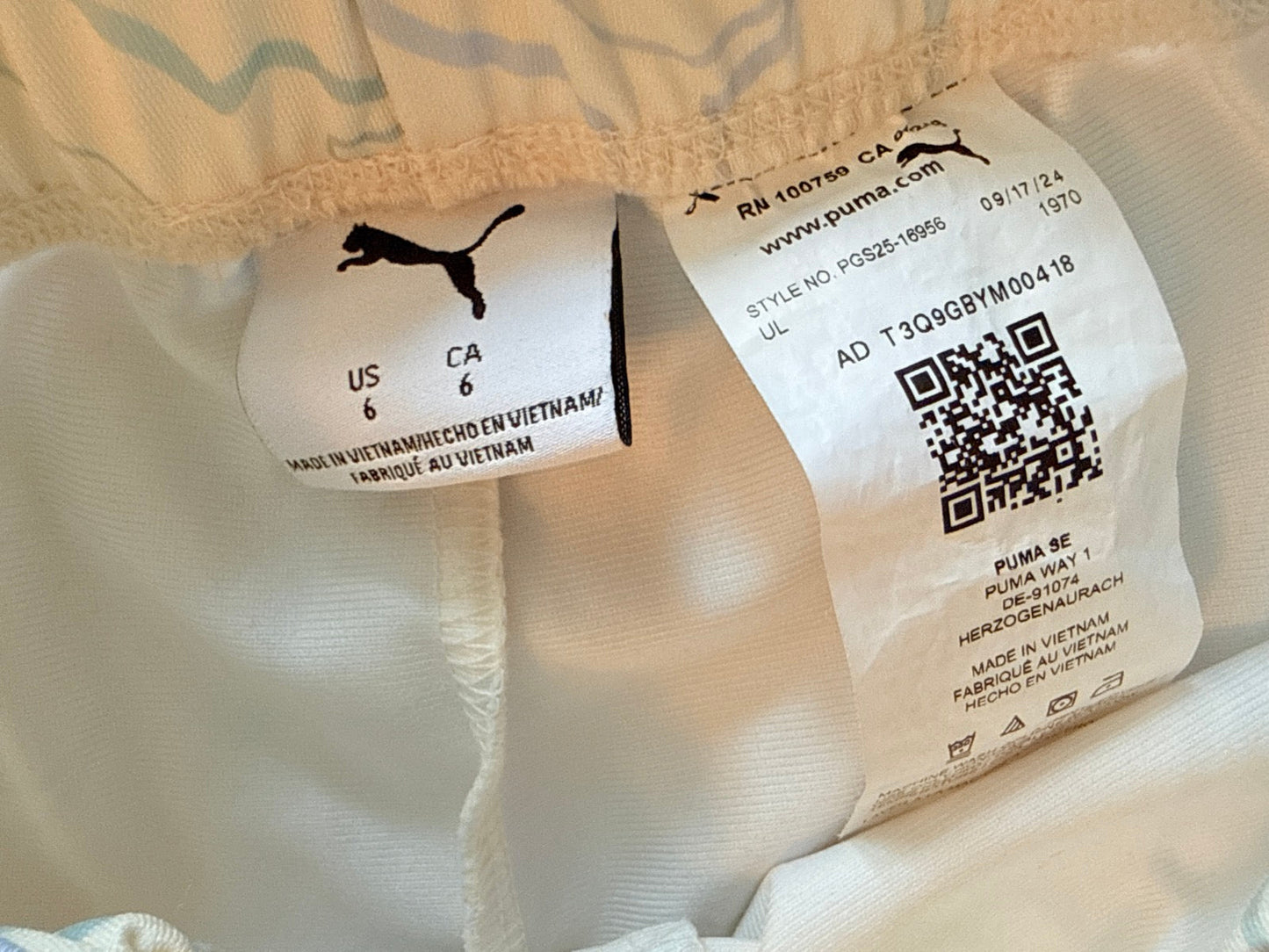 Puma Printed Bandeau Top Size 6