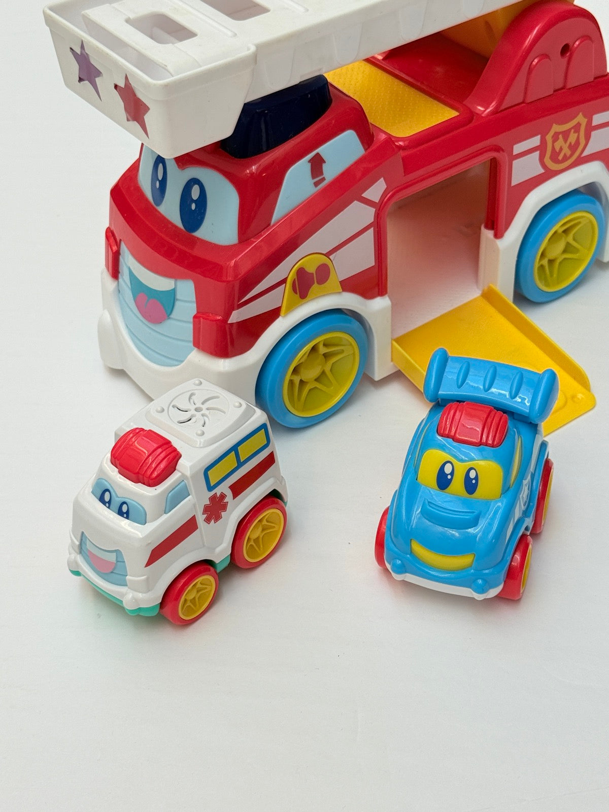 Fire Truck Playset with Ambulance & Police Car