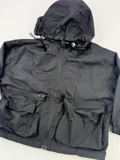 MIMIYANBABY Black Hooded Windbreaker Jacket Size 3T