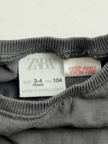Zara Charcoal Gray T-Shirt 3-4Y