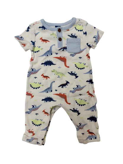 Old Navy Dinosaur Print Thermal Romper 3-6M