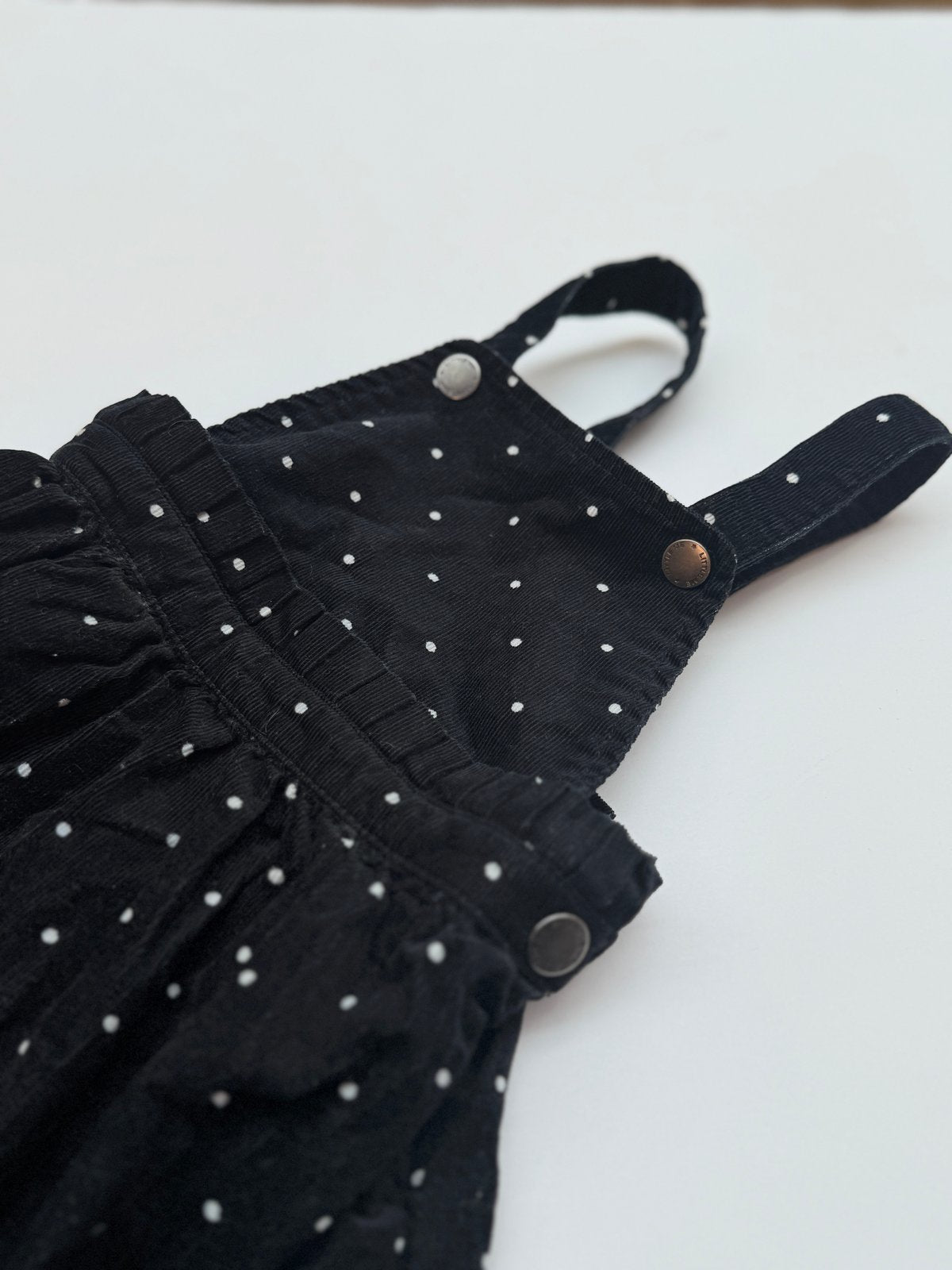 Little Me Black Polka Dot Corduroy Dress 24M