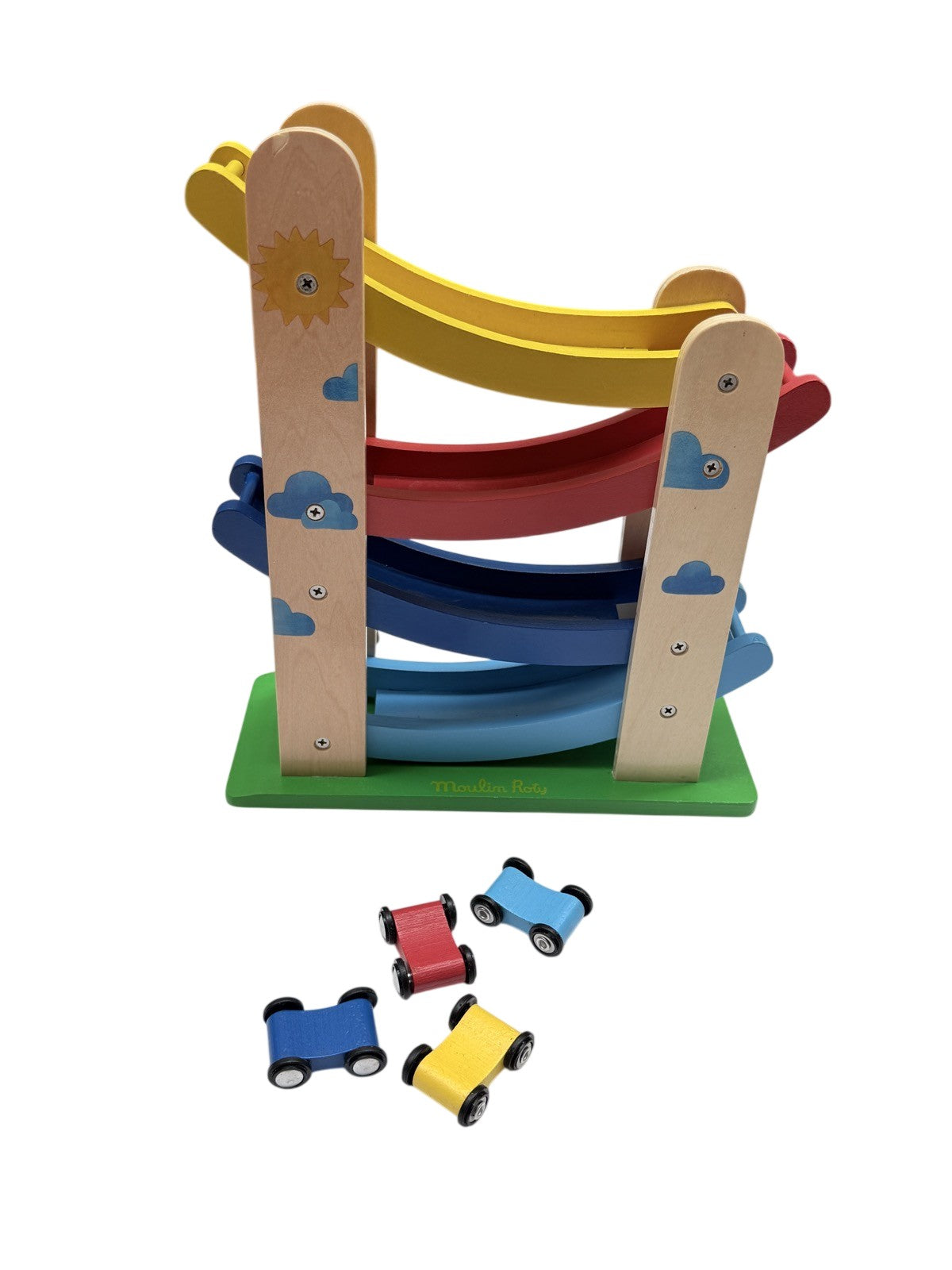 Moulin Roty Rainbow Ramp Racer Wooden Toy