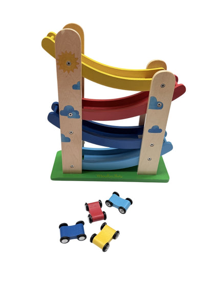Moulin Roty Rainbow Ramp Racer Wooden Toy