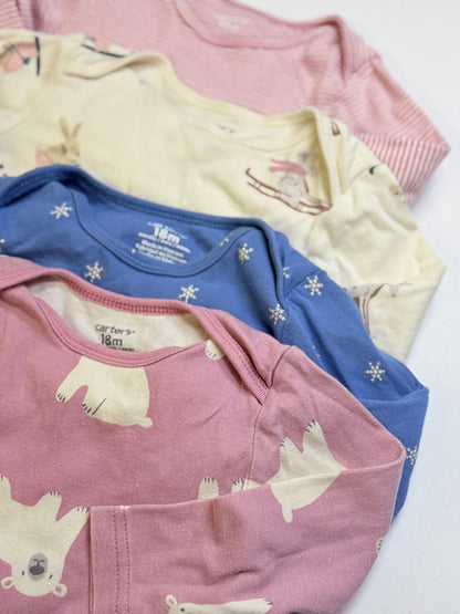 Carter's Winter Animal Bodysuit Bundle 18m