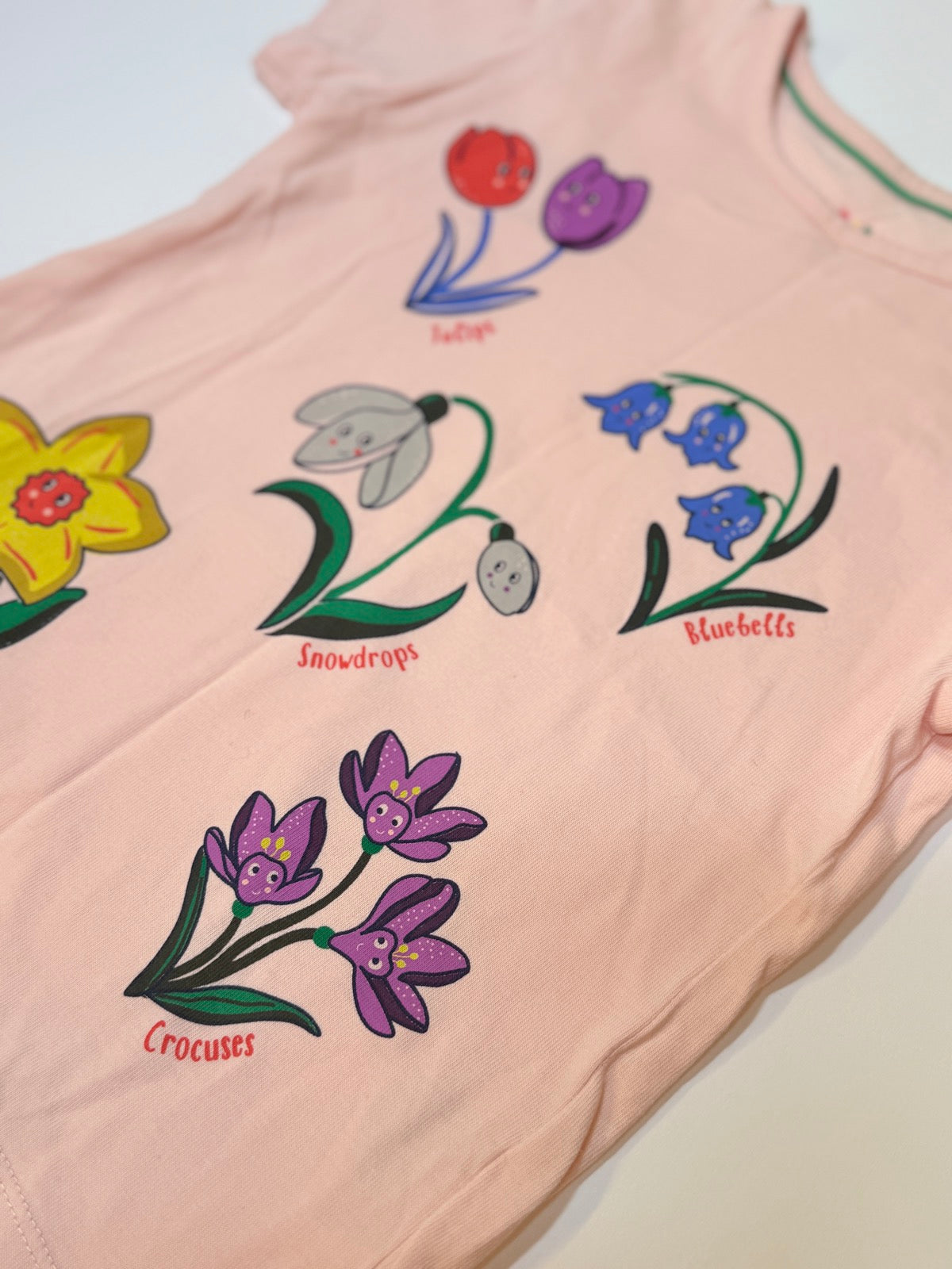 Mini Boden Spring Flowers Graphic T-Shirt 5-6Y