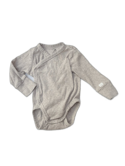 H&M Organic Cotton Wrap Bodysuit 6M
