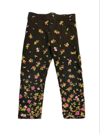 Old Navy Floral Black Leggings 2T