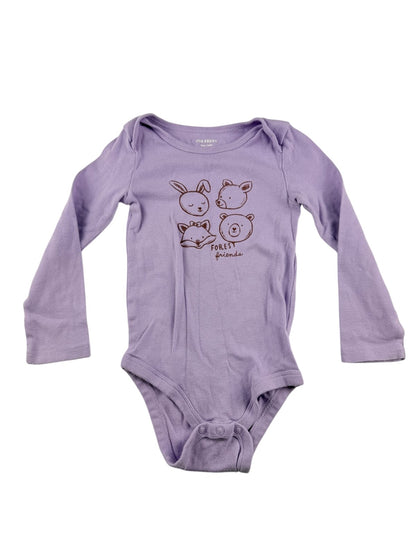 Joe Fresh Forest Friends Purple Bodysuit 18-24M