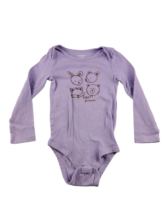 Joe Fresh Forest Friends Purple Bodysuit 18-24M