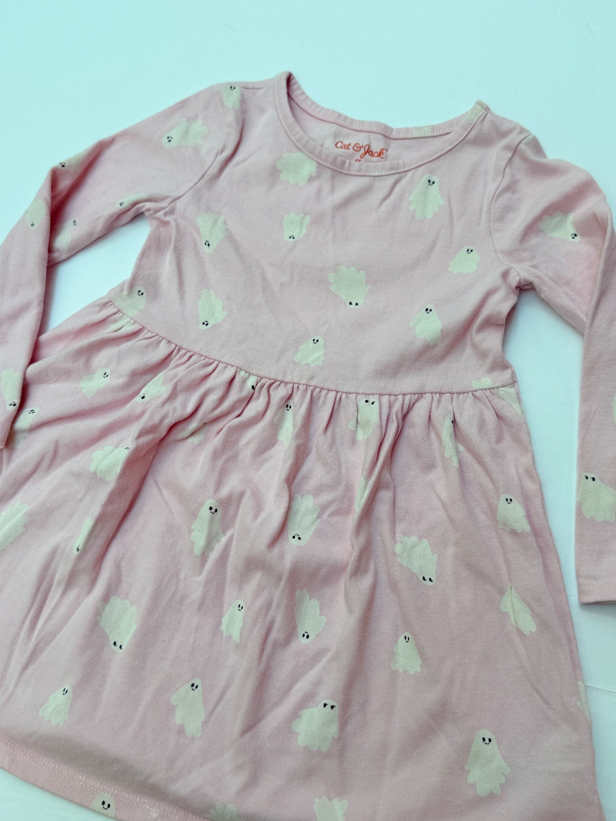 Cat & Jack Ghost Print Pink Dress 4T