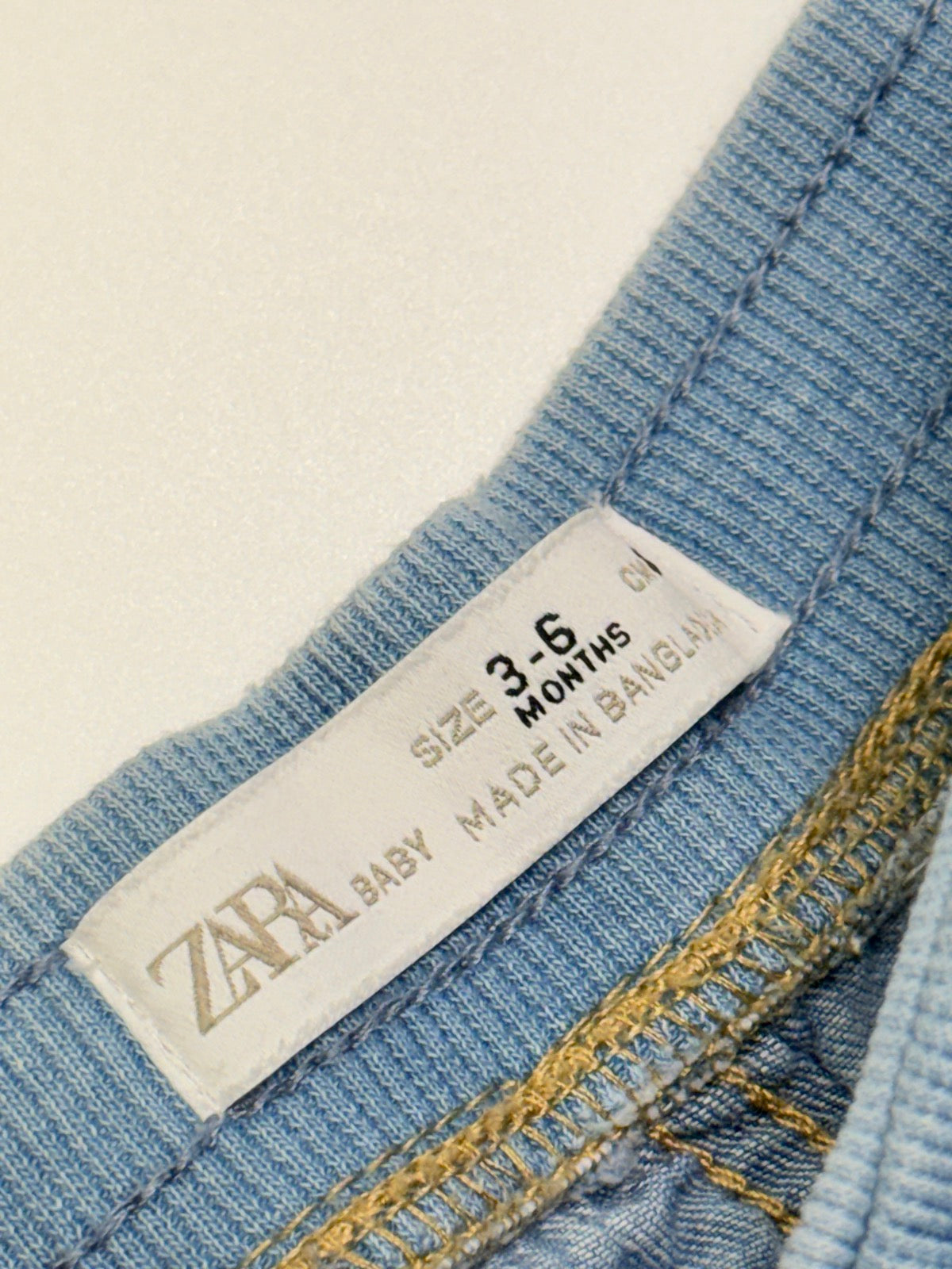 Zara Baby Light Blue Denim Shorts 3-6M