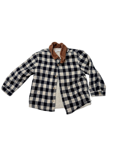 Zara Plaid Sherpa-Lined Jacket 18M