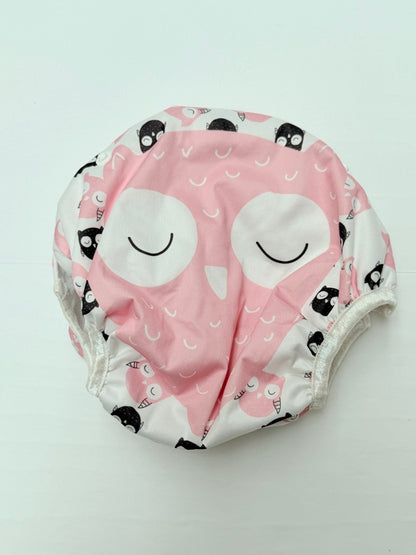 Reusable Swim Diaper Pink Owl Print