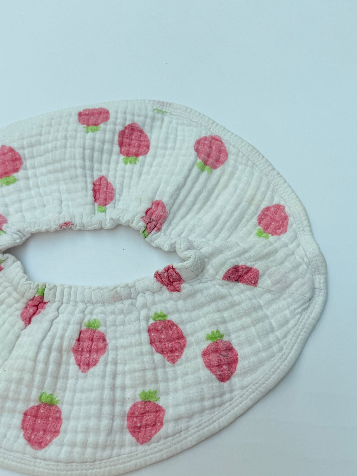 Strawberry Print Muslin Cotton Baby Bib
