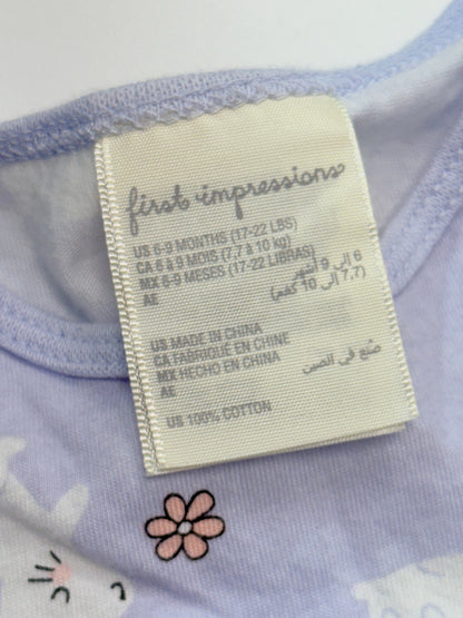 First Impressions Lavender Bunny Dress 6-9M