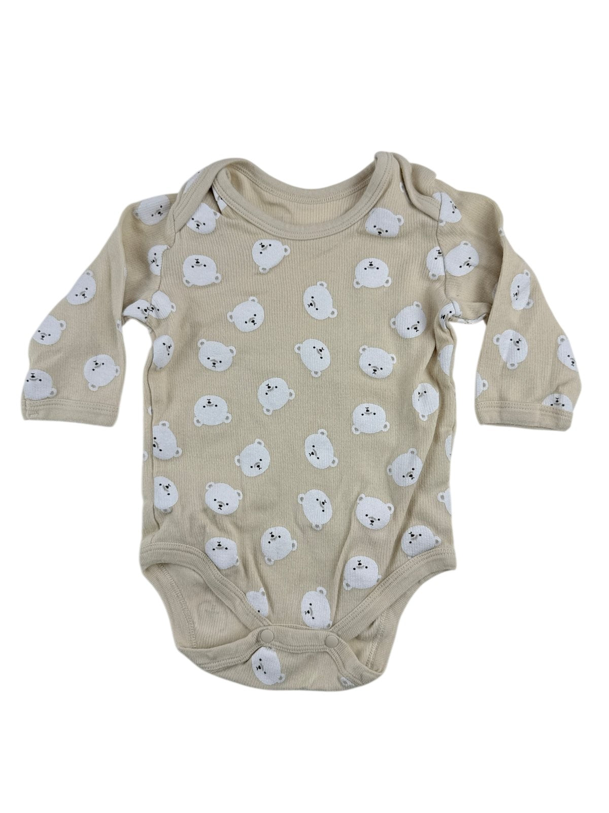 Beige Polar Bear Print Bodysuit Size 12-18M