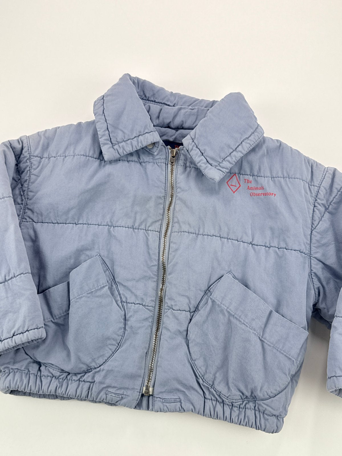 The Animals Observatory Quilted Blue Jacket Size 2T