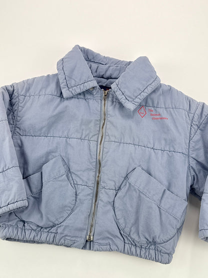 The Animals Observatory Quilted Blue Jacket Size 2T