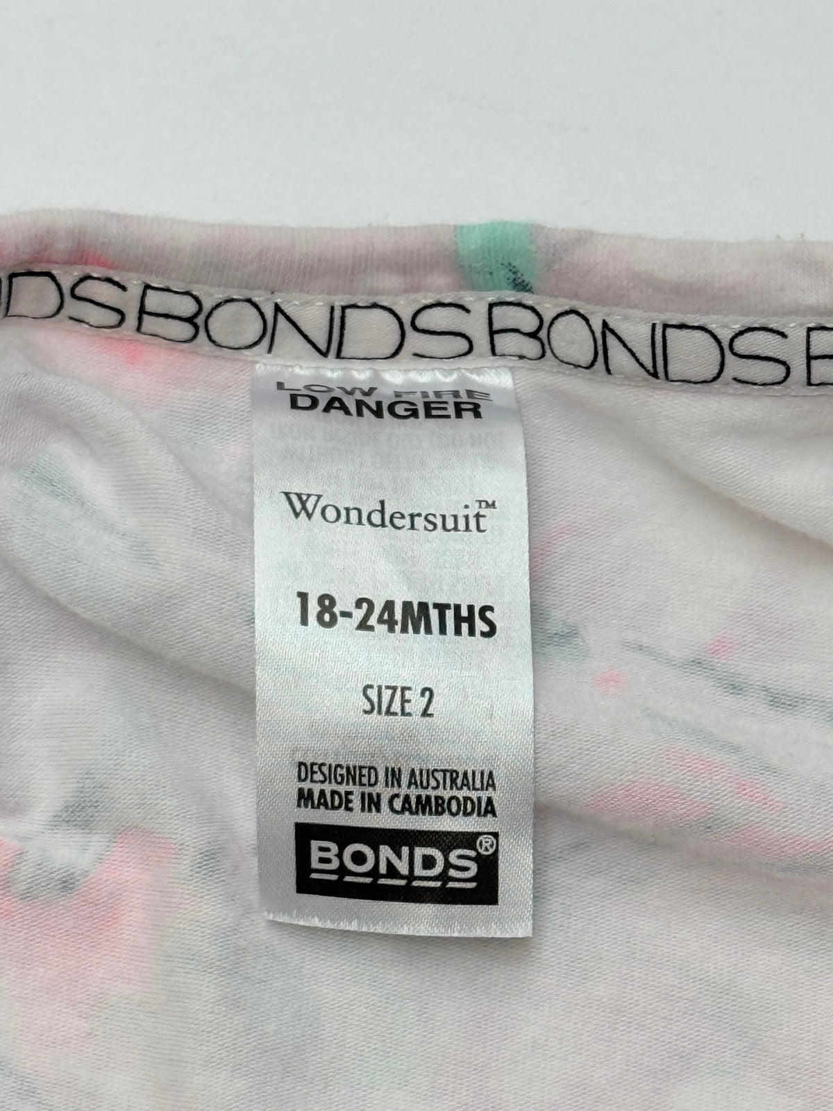 Bonds Wondersuit Floral Zip Romper Size 2