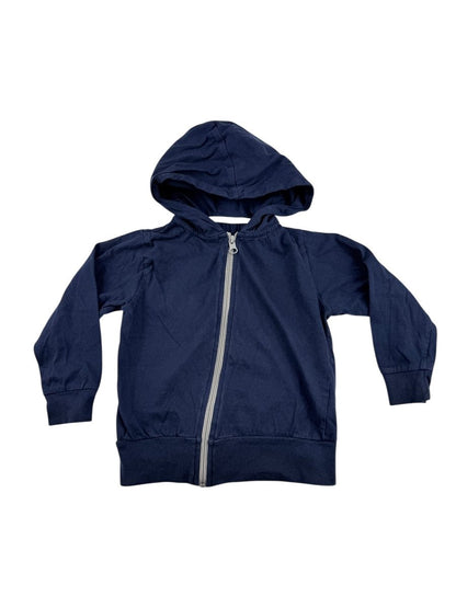 Mini Mioche Navy Zip-Up Hoodie Size 3/4