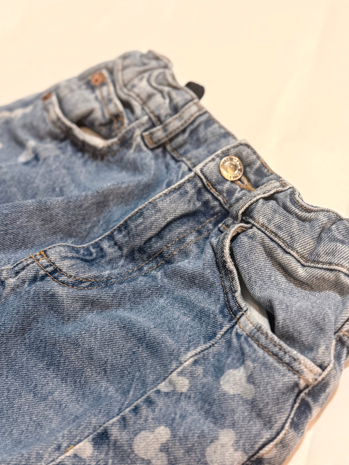 Zara Disney Mickey Mouse Wide Leg Jeans Size 10