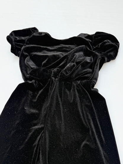 George Black Velvet Glitter Romper 2T