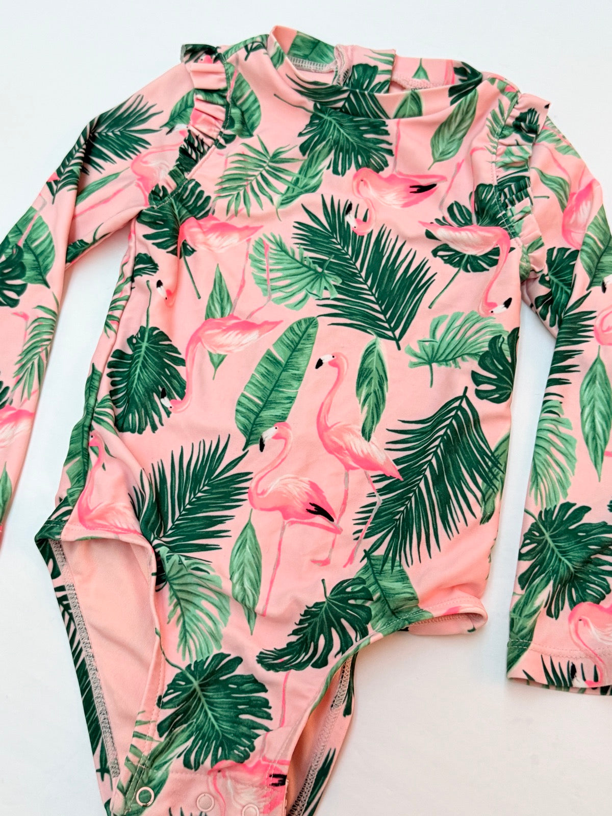 Old Navy Flamingo Rash Guard Swimsuit 18-24M