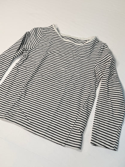 H&M Black White Striped Long Sleeve T-Shirt 4-6Y