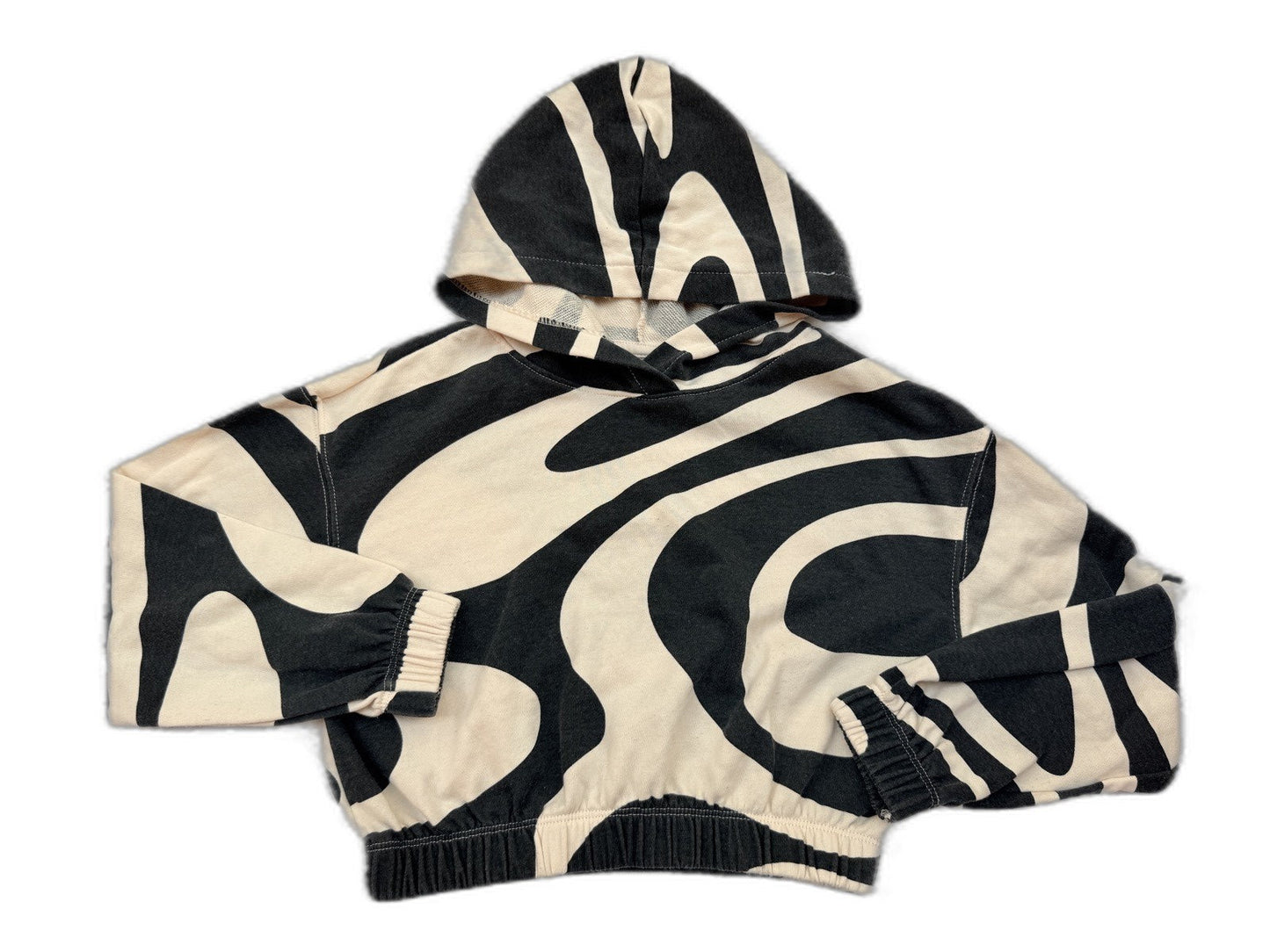 H&M Abstract Crop Hoodie Size 8-10