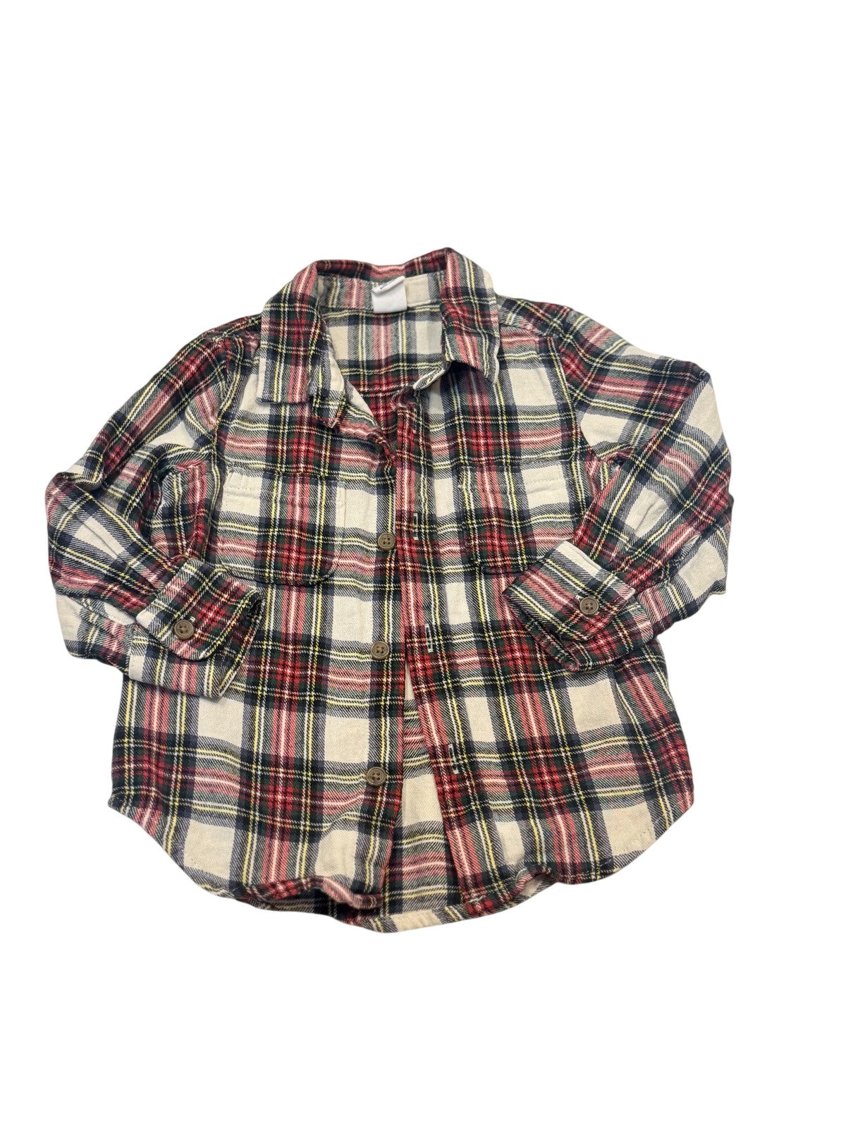 Baby Gap Plaid Flannel Button-Up Shirt 2T