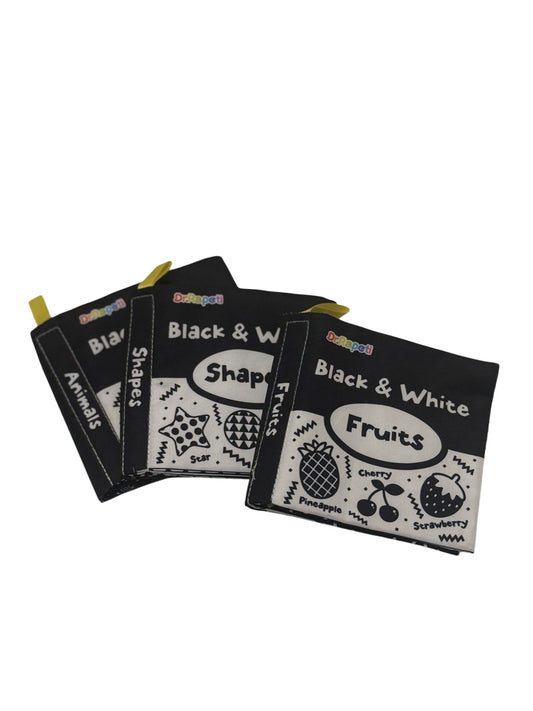 Dr.Rapeti Black & White Crinkle Cloth Books Bundle