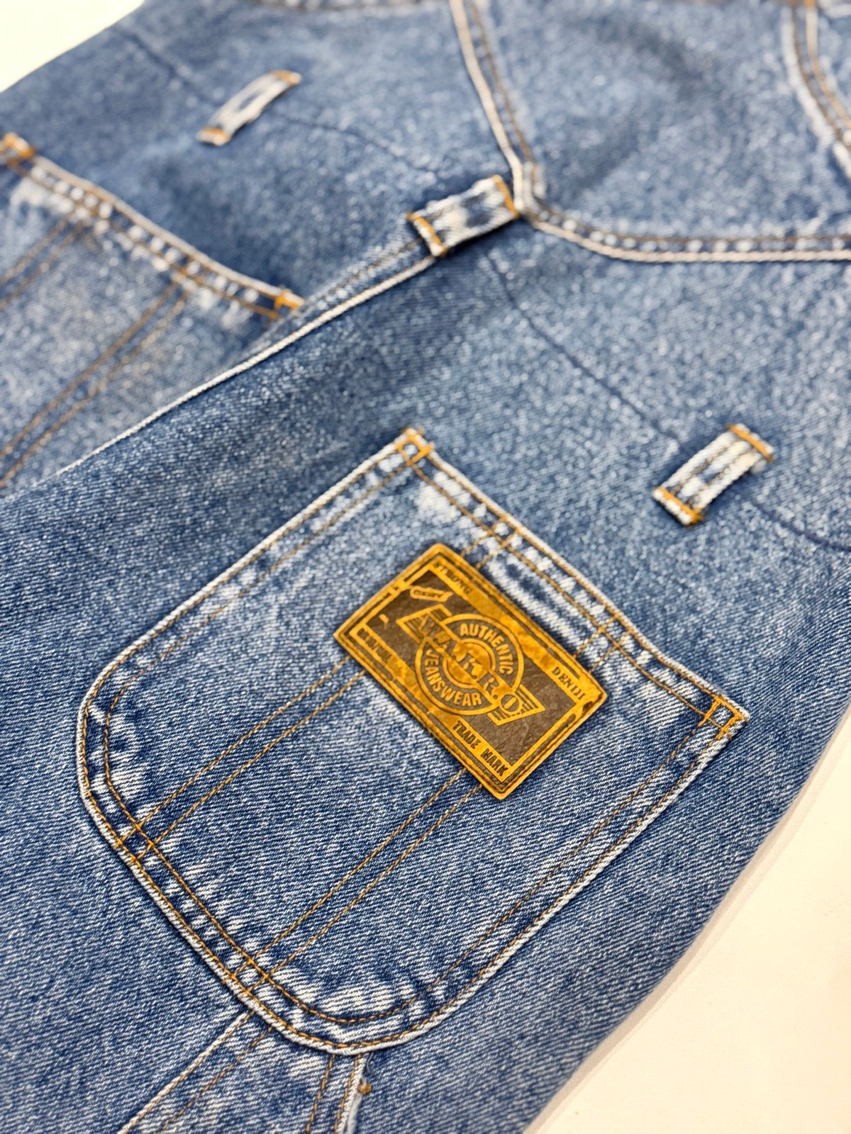 W.A.R.O. Denim Bib Overalls Size 7-8y