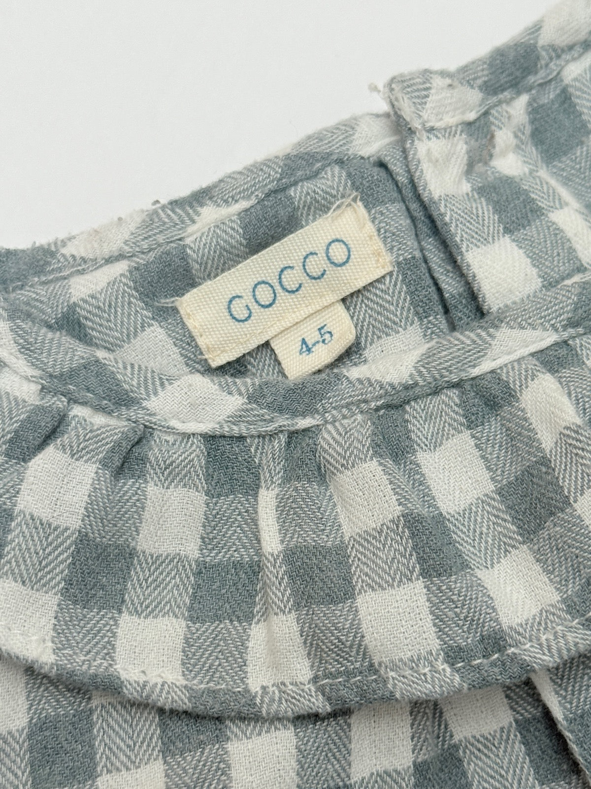 Gocco Gingham Puff Sleeve Top Size 4-5Y
