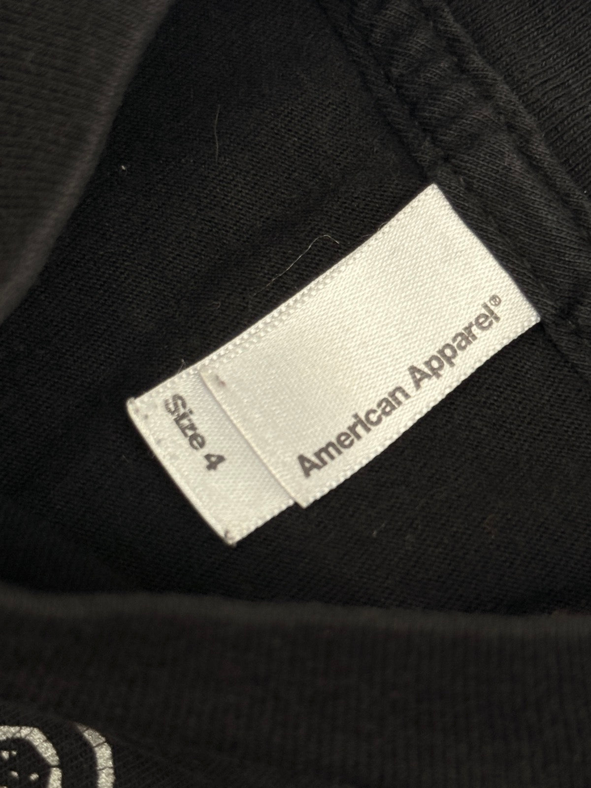 American Apparel Black Graphic T-Shirt Size 4