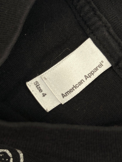 American Apparel Black Graphic T-Shirt Size 4