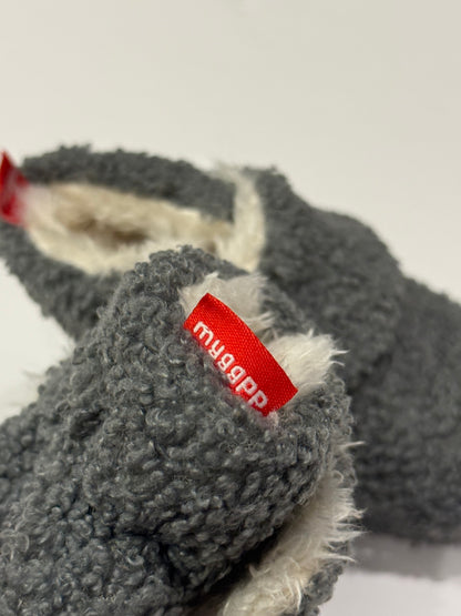 Myggpp Grey Sherpa Baby Booties