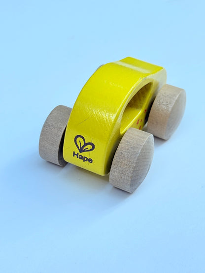 Hape Little Auto Yellow Wooden Toy Car