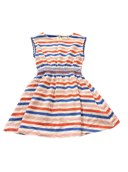 Mini Boden Striped Smocked Dress Size 4-5Y