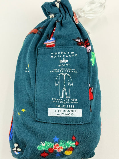 Vincent Moustache Christmas Print Pajamas